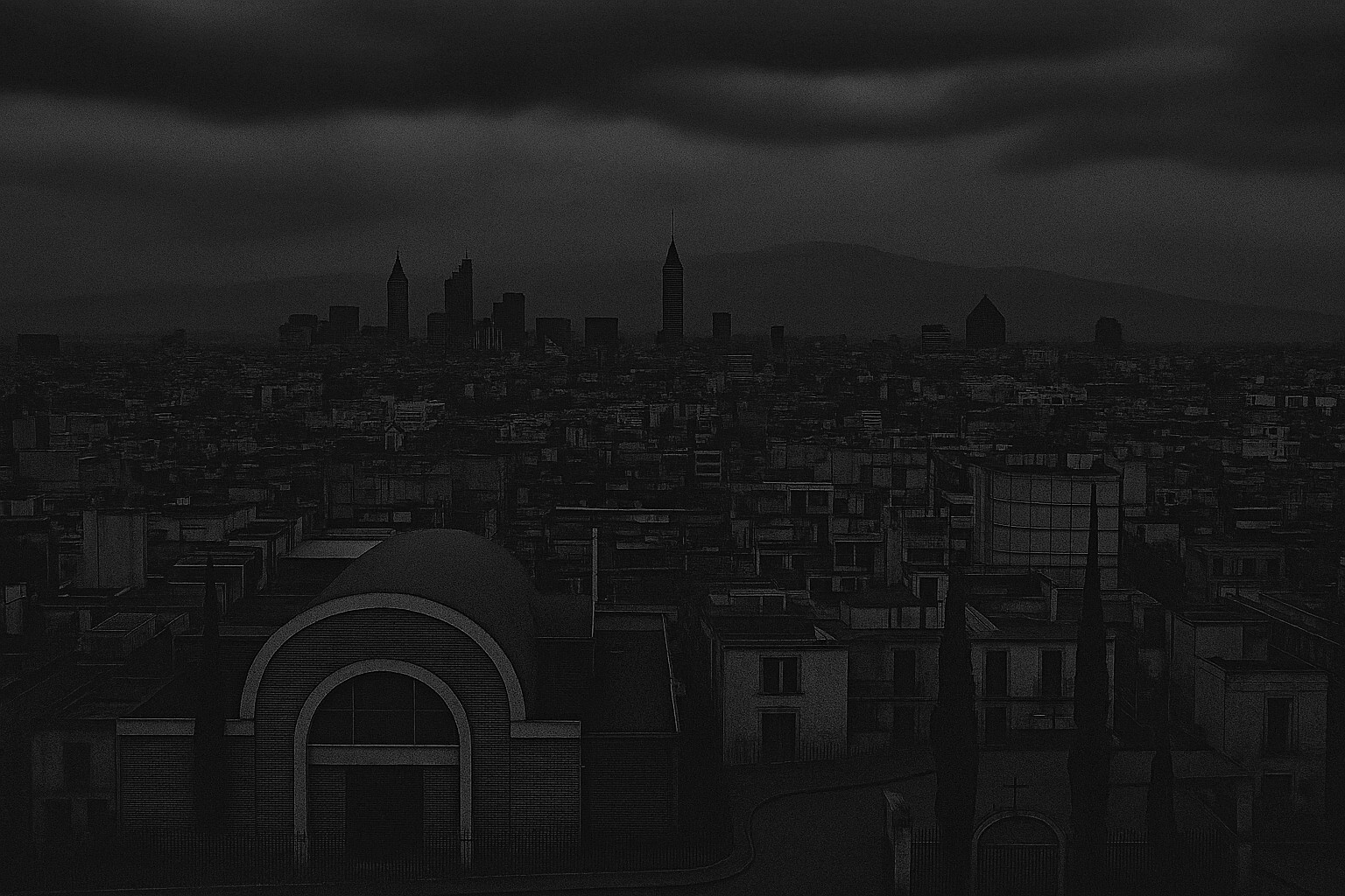 Una imagen inspirada en la obra de Burroughs, con el horizonte de la Ciudad de México en el fondo. Imagen generada con la IA de Microsoft 365. Una imagen inspirada en la obra de Burroughs, con el horizonte de la Ciudad de México en el fondo. Imagen generada con la IA de Microsoft 365.