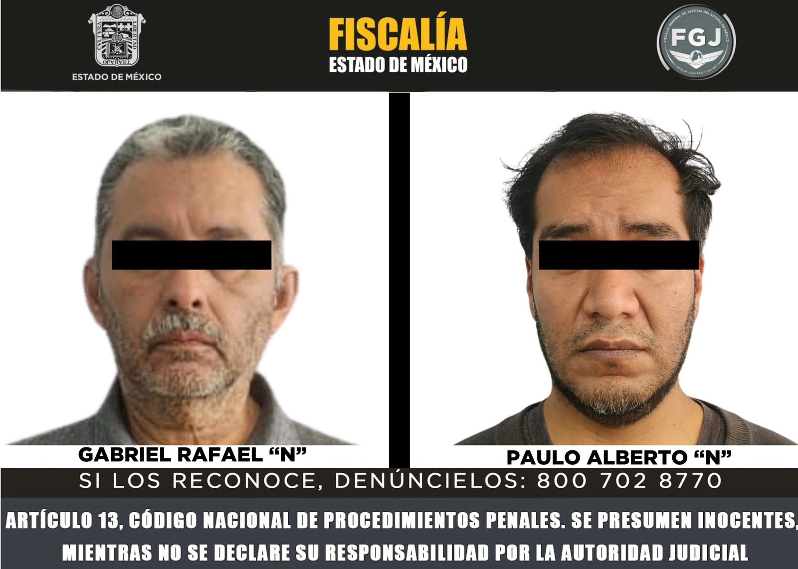 Fiscalía del Estado de México arresta a 2 presuntos culpables de desaparecer a Kimberly Moya