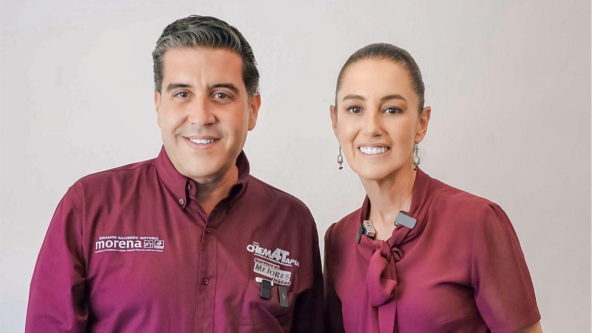 Tapia Franco y Claudia Sheinbaum, de las redes sociales del primero, 2024.