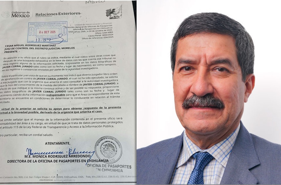 Javier Corral con restricción migratoria vigente confirma Relaciones Exteriores