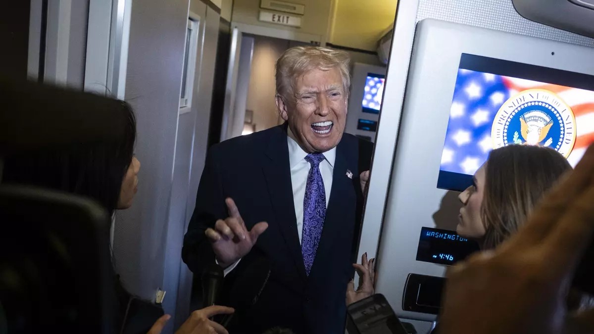 Trump evita aclarar resonancia magnética y estalla ante la prensa