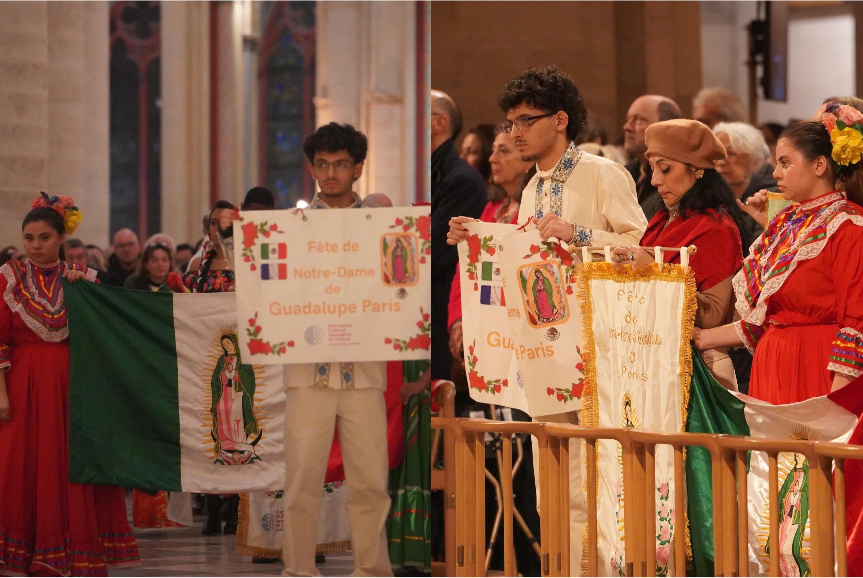 A group of Mexican Catholics celebrates Our Lady of Guadalupe at Notre-Dame Cathedral in Paris, December 12, 2025. From the Facebook account of the Cathedral. 