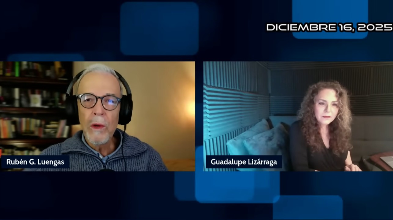 Captura de pantalla de la conversación de Guadalupe Lizárraga con Rubén González Luengas. Captura de pantalla de la conversación de Guadalupe Lizárraga con Rubén González Luengas.