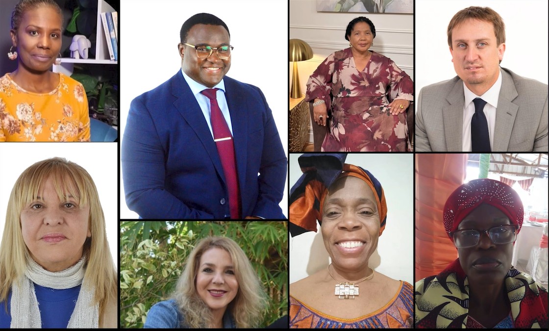 Al centro, Diallo Ablaye, líder panafricanista, con personas solidarias con ASAC Internacional. Al centro, Diallo Ablaye, líder panafricanista, con personas solidarias con ASAC Internacional.