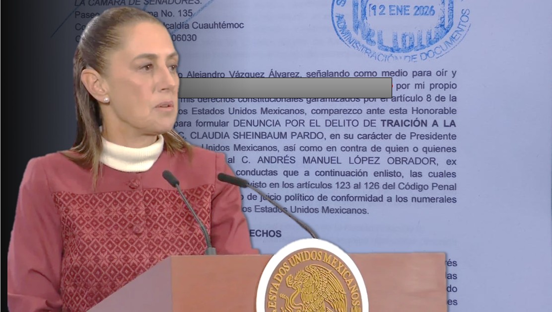 Senado recibe denuncia contra Sheinbaum por “traición a la patria“