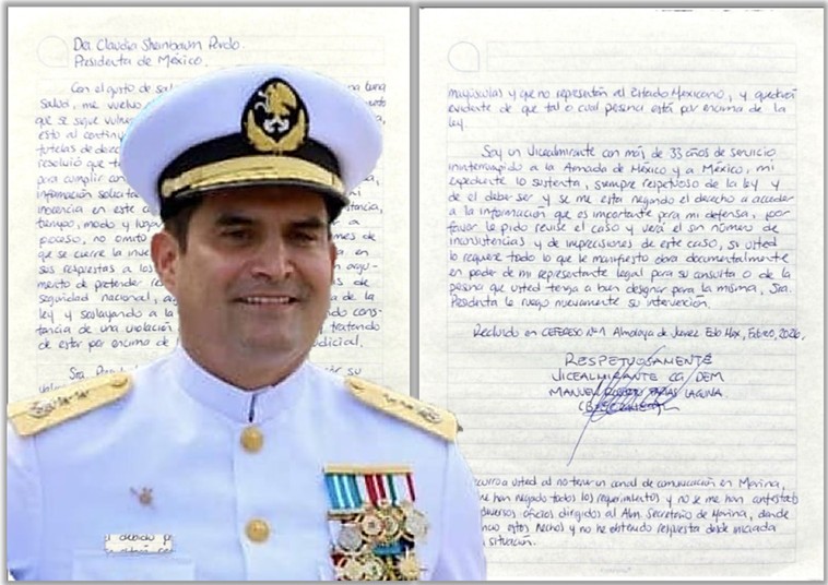 Farías Laguna acusa a la Marina de negarle información para su defensa
