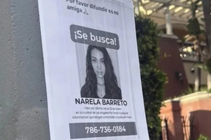 Cartel de búsqueda de Narela Barreto que fue difundido en las redes sociales. Cartel de búsqueda de Narela Barreto que fue difundido en las redes sociales.