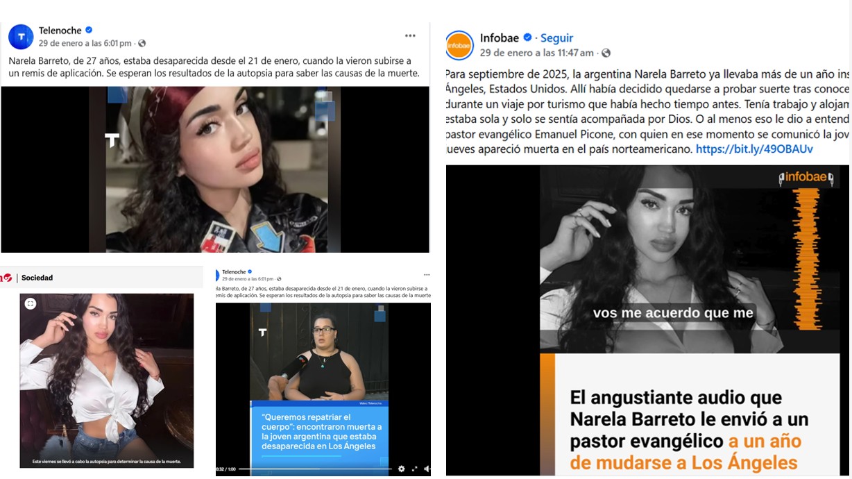 Narela Barreto: sin registro oficial de su muerte en Los Ángeles