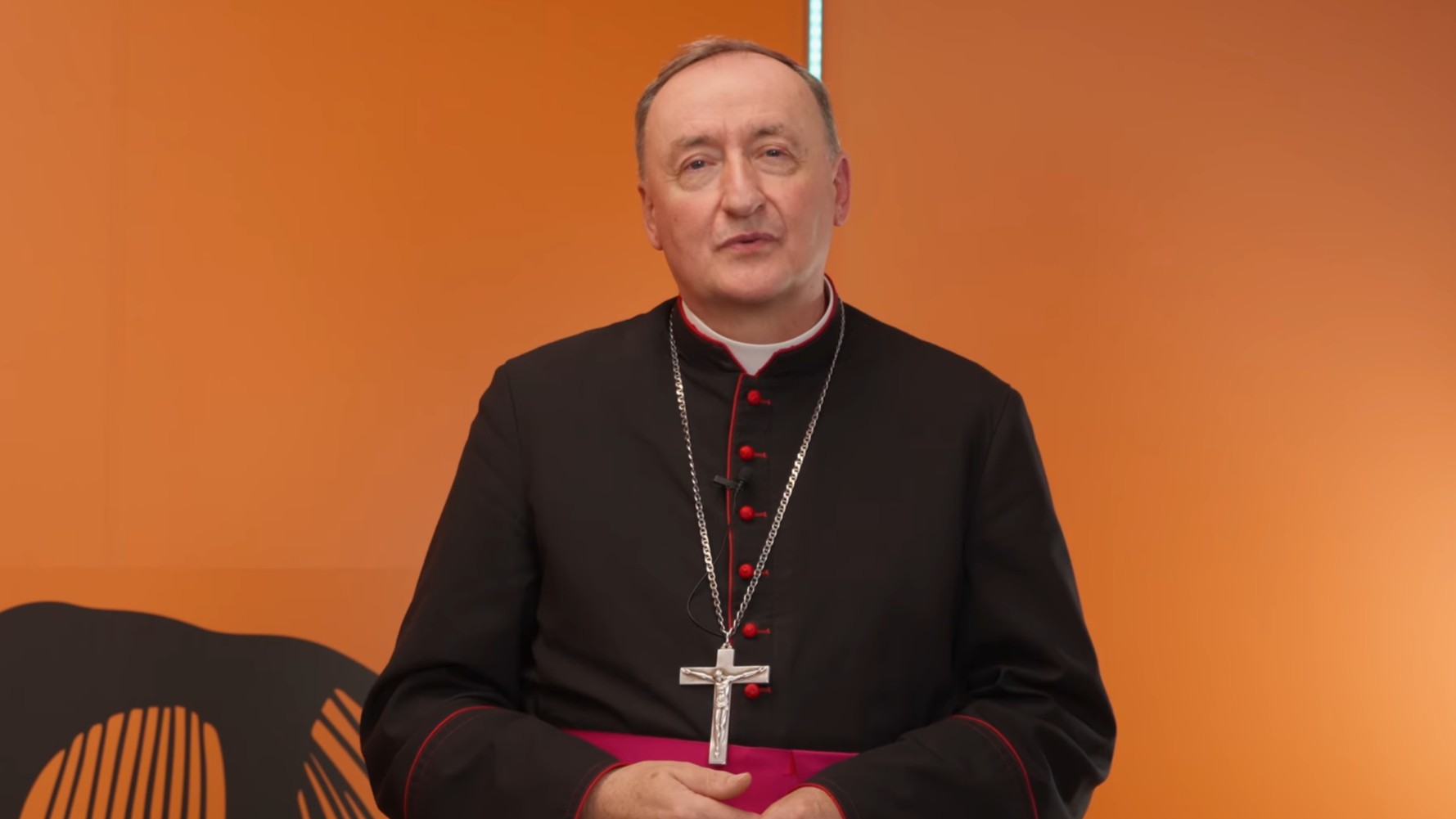 Andrzej Jeż, bishop of Tarnów, the first high-ranking member of the Catholic hierarchy to ever face a trial in Polish courts. Screen grab of a 2025 video at the Facebook account of his diocese. 