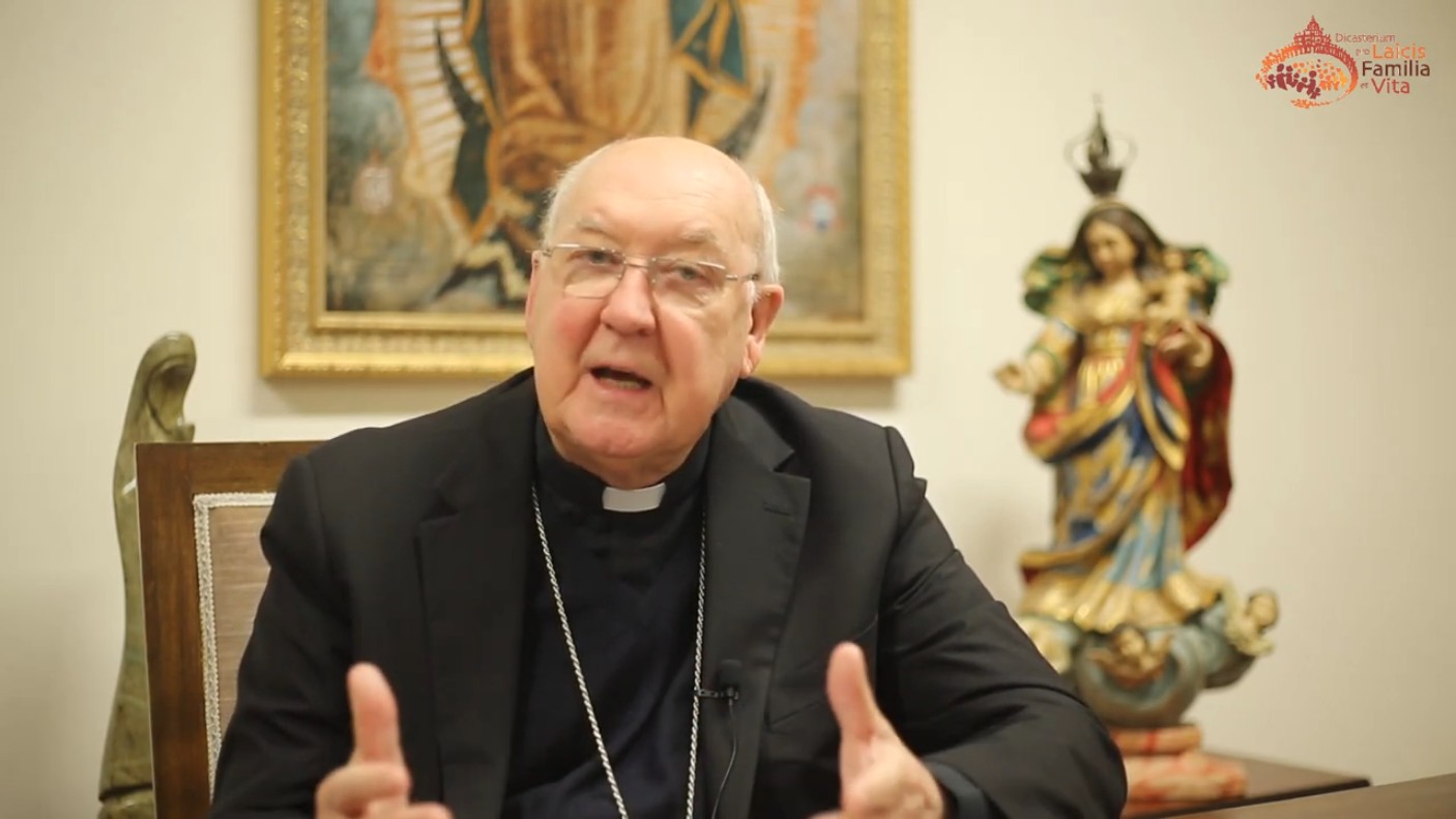 Cardinal Kevin Farell, prefect of the Dicastery for the Laity, the Family and Life. Screen grab of the video from November 27, 2022 at YouTube @ www.youtube.com/watch?v=fMkrpN_KKCg 
