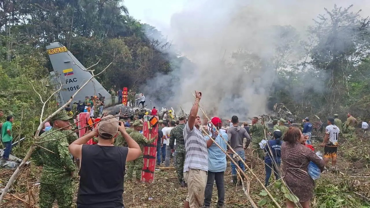 Accidente de avión militar en Putumayo, Colombia, deja 66 muertos