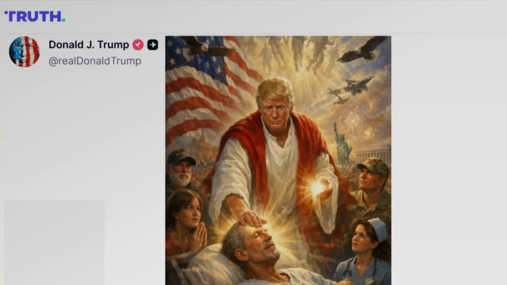De las redes sociales de Donald Trump. El mensaje fue borrado por su autor 12 horas después.
