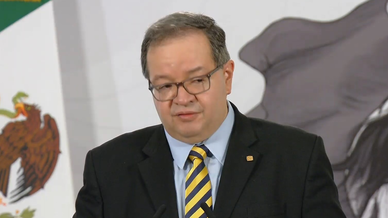 Leonardo Lomelí Vanegas, rector de la UNAM. Captura de pantalla de la transmisión del 15 de abril de 2026.