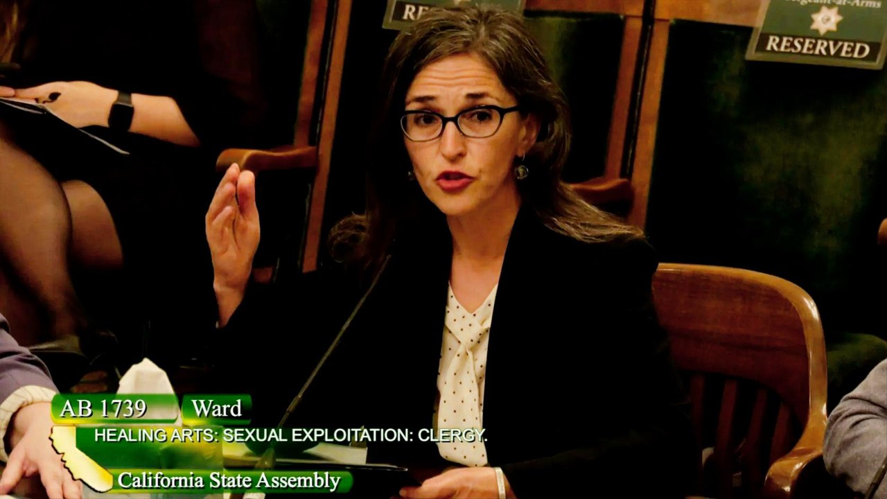 Dr. Hermina Nedelescu during the Comittee's session, April 14, 2026. Screengrab from the official vídeo at the California State Assembly website.