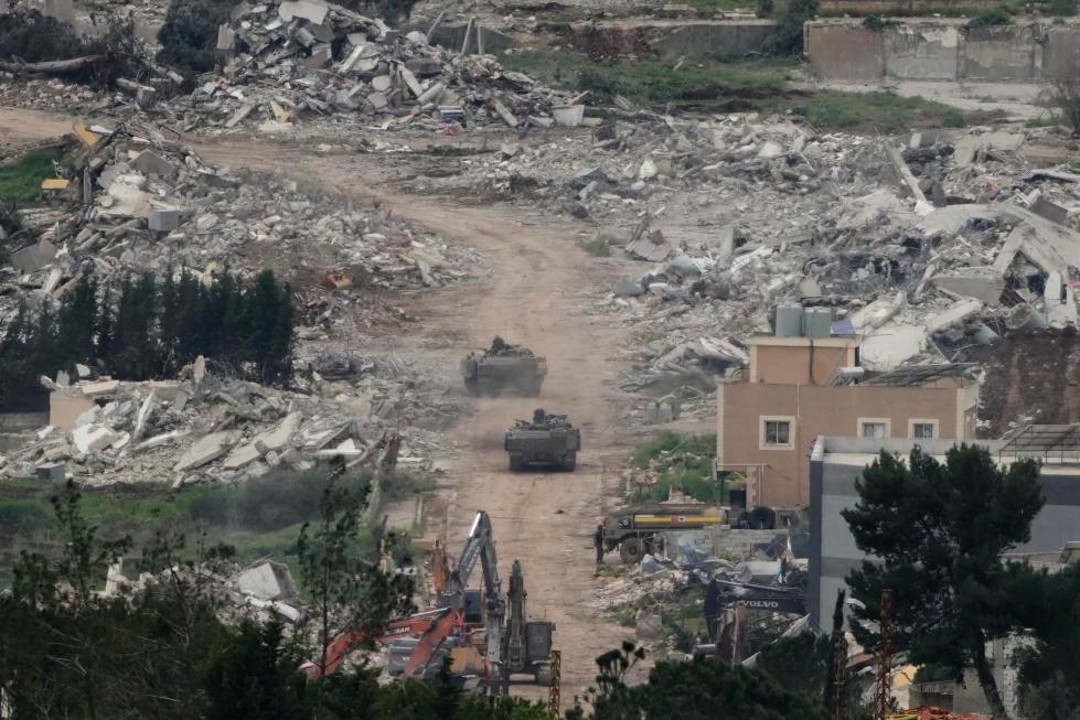 Israel intensifica demoliciones en sur de Líbano tras alto el fuego