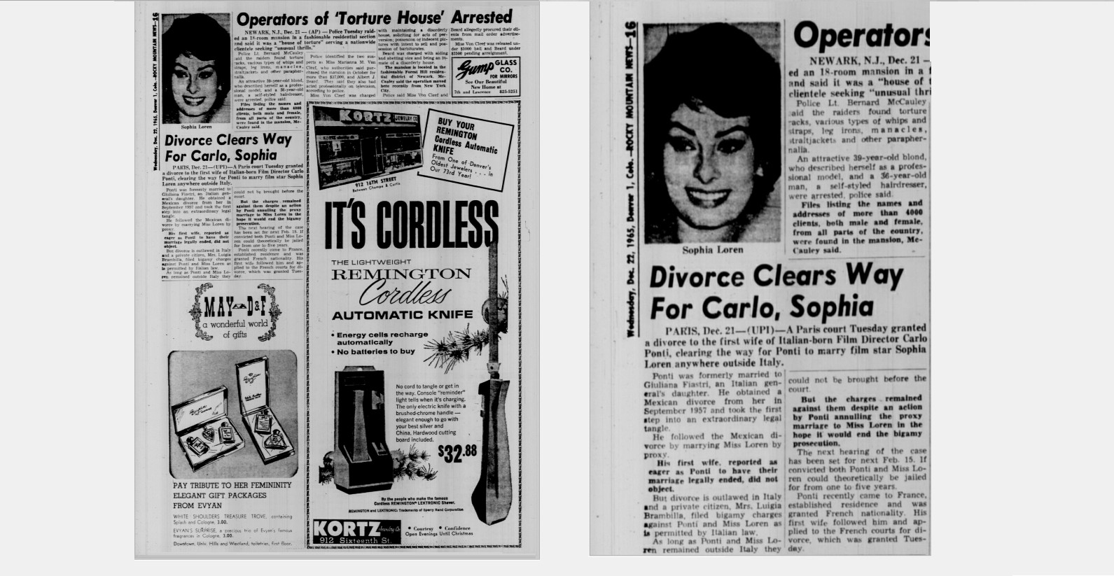Page 16 of the December 22, 1965 issue of Rocky Mountain News. Página 16 de la edición del 22 de diciembre de 1965 del Rocky Mountain News. Page 16 of the December 22, 1965 issue of Rocky Mountain News. Página 16 de la edición del 22 de diciembre de 1965 del Rocky Mountain News.