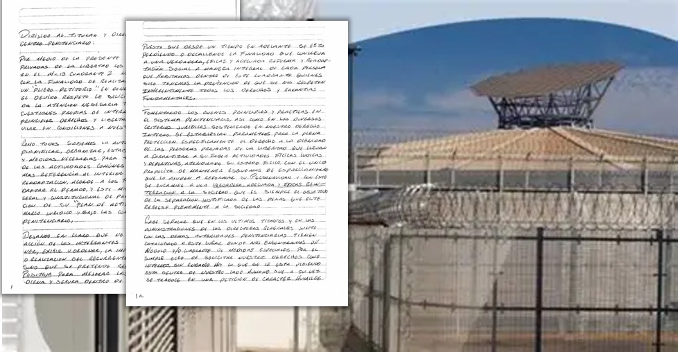 Internos entregan pliego petitorio por trato digno en penal de Nayarit