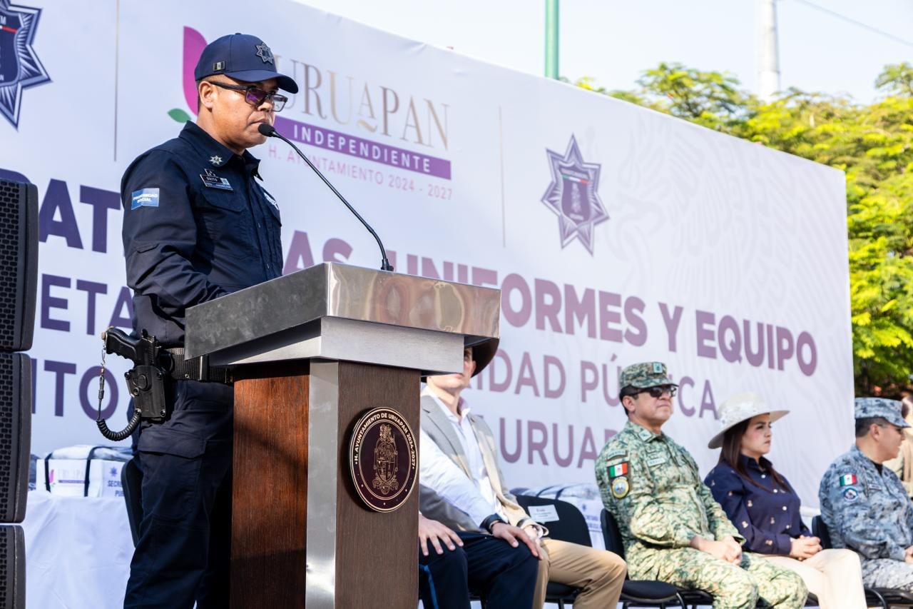 Uruapan refuerza seguridad con histórica inversión en equipo policial