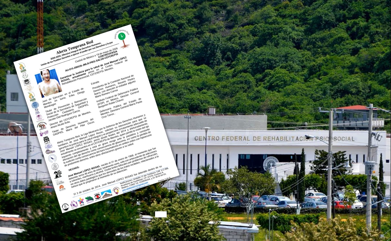 LIMEDDH denuncia tortura y abandono médico contra interno en Morelos