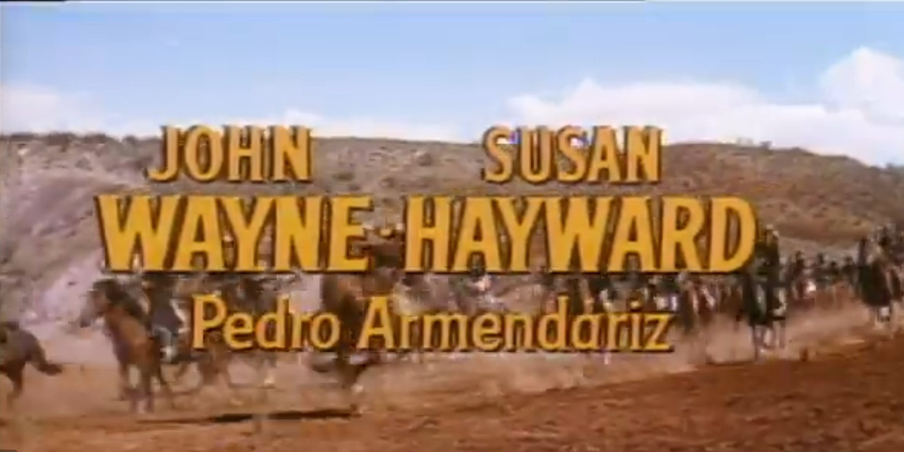 Captura de pantalla de los créditos de El Conquistador (1956). Captura de pantalla de los créditos de El Conquistador (1956).
