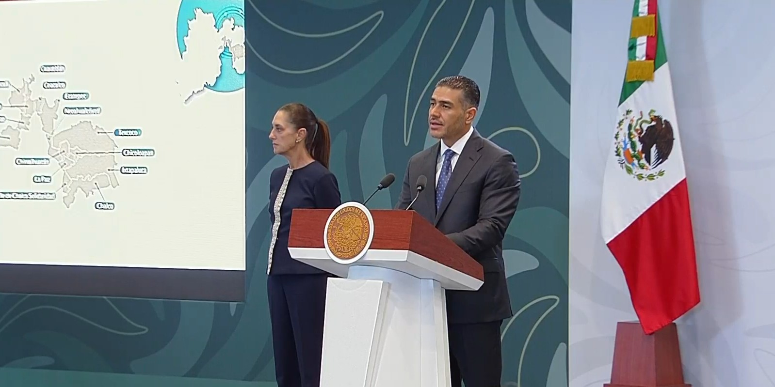 Claudia Sheinbaum y Omar García Harfuch. Captura de pantalla de la actividad del 22 de julio de 2026.