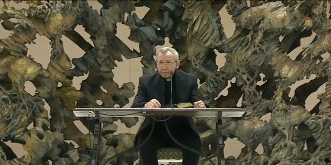 Marko Rupnik, Slovenian former Jesuit presides over a Lent meditation at the Paul VI Hall in Vatican City, February 22, 2016. Screengrab from the Vatican Media video @ www.youtube.com/watch?v=xD9g4UL8Pts Marko Rupnik, Slovenian former Jesuit presides over a Lent meditation at the Paul VI Hall in Vatican City, February 22, 2016. Screengrab from the Vatican Media video @ www.youtube.com/watch?v=xD9g4UL8Pts