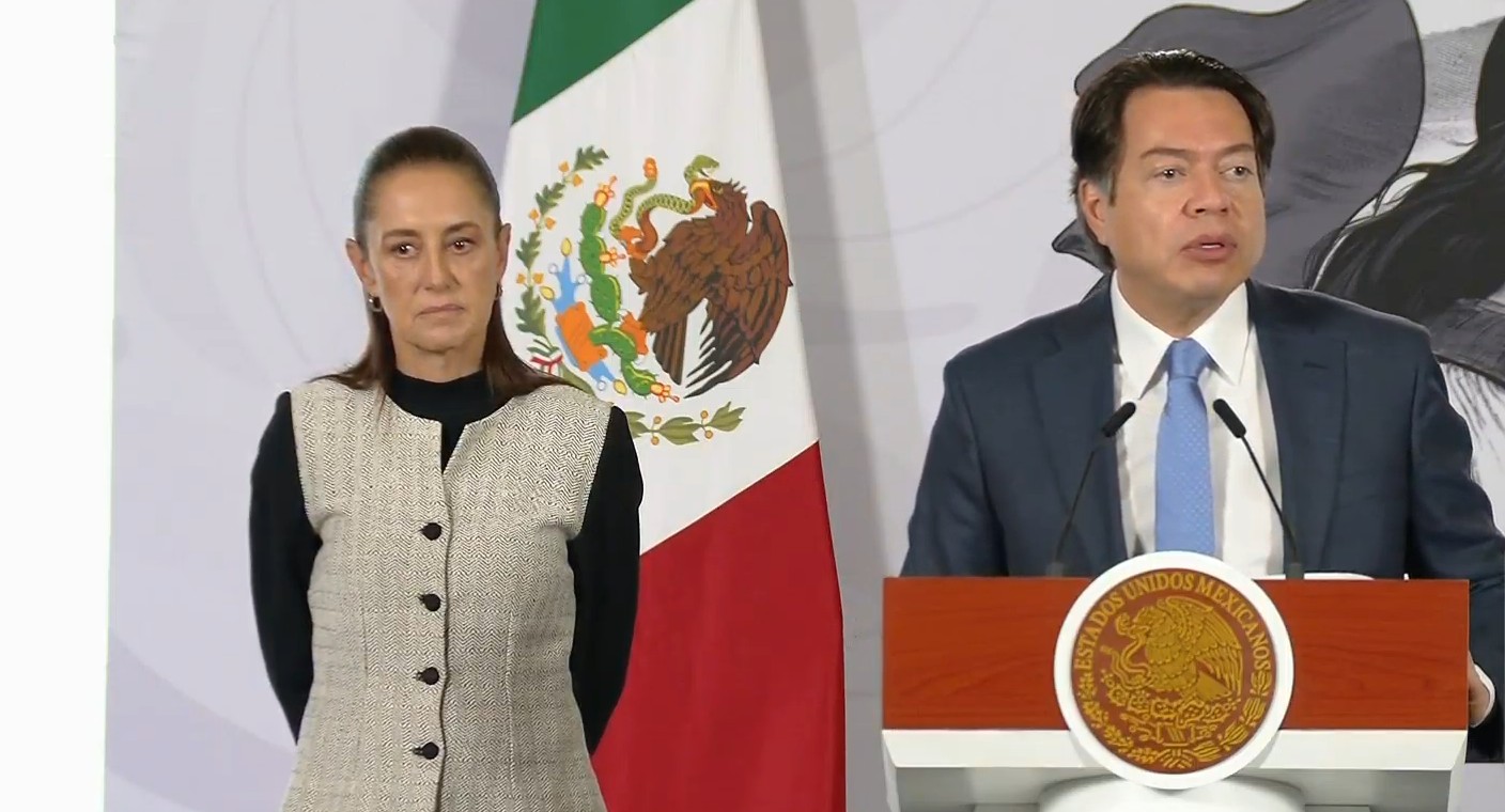 Sheinbaum y Mario Delgado, su secretario de Educación. Captura de pantalla de la actividad del 3 de agosto de 2026. Sheinbaum y Mario Delgado, su secretario de Educación. Captura de pantalla de la actividad del 3 de agosto de 2026.
