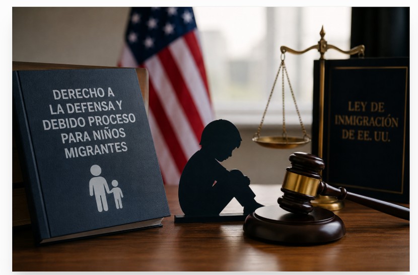 Defensa de un niño migrante, problema de contrato en EEUU