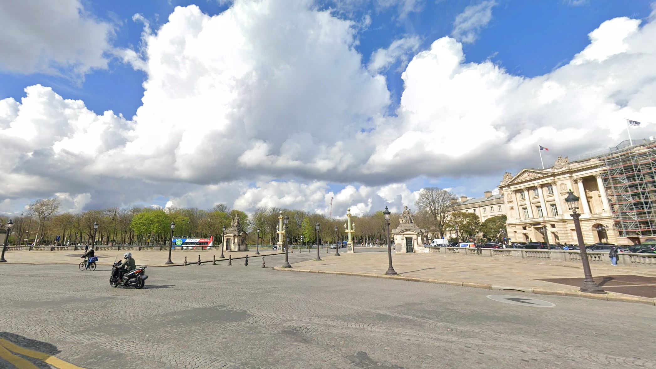 The confluence of the Place de la Concorde and Champs Elysees in downtown Paris. This is the general area where it is expected Pope Leo XIV will preside over an open-air Mass in the French capital. Picture: Google Maps. 