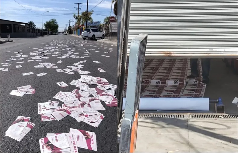 Miles de folletos de Julieta Ramírez aparecen tirados en Mexicali