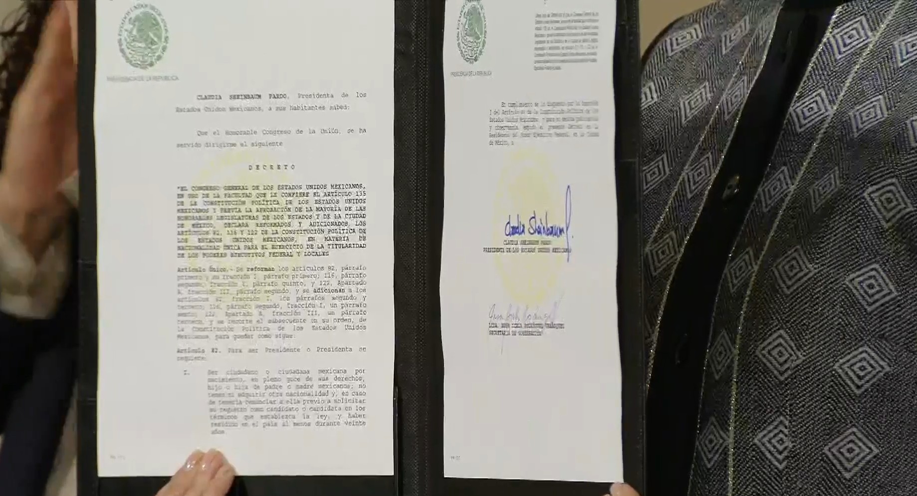 El decreto firmado por Sheinbaum y Luisa María Alcalde, 7 de octubre de 2026.
