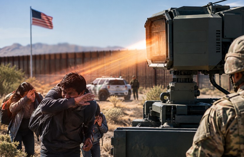 Rayos de calor contra migrantes
